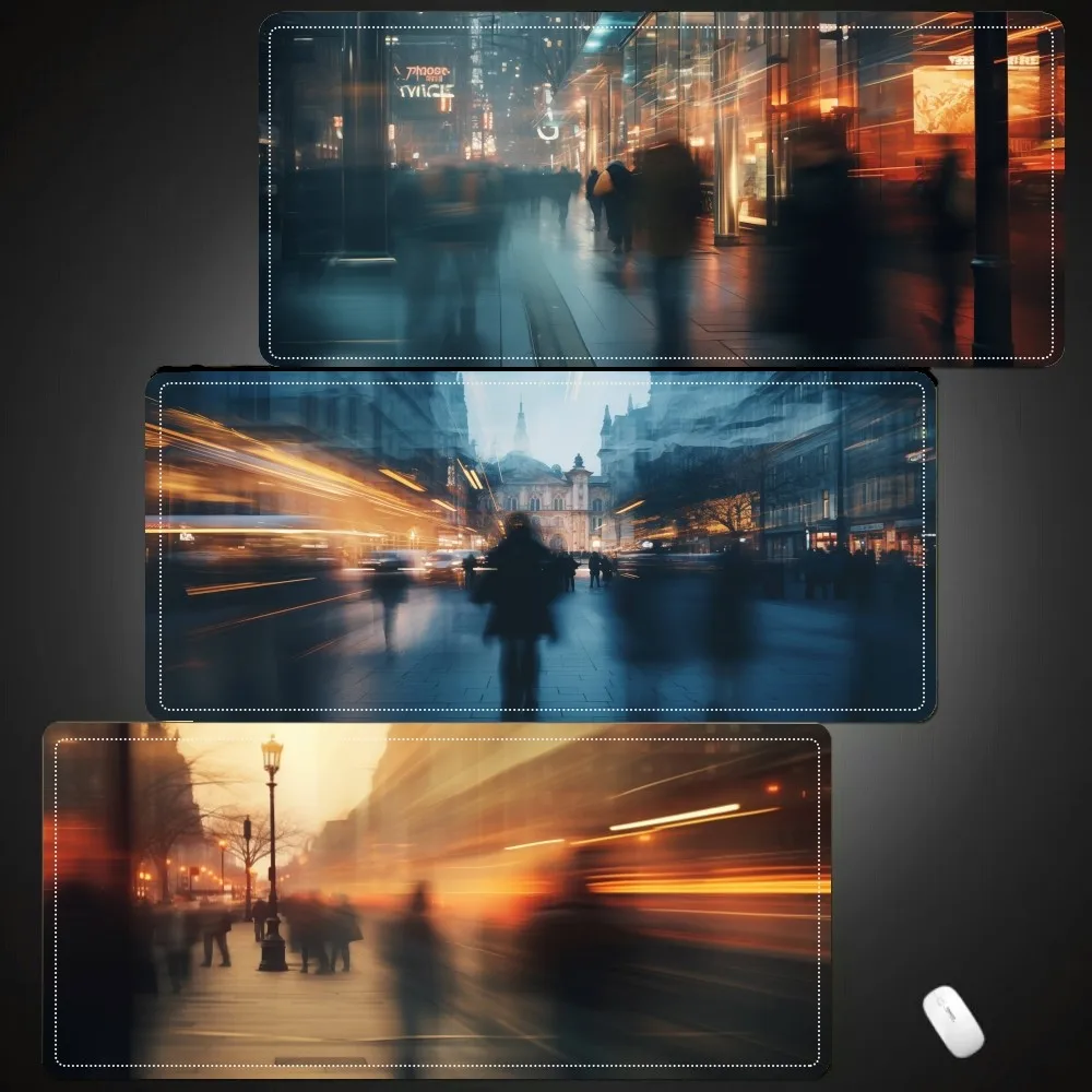 

Abstract Blurred Street Scene Mousepad Mouse Pad Laptop Gaming Accessories Mousepad Large Desk Mat Computer Gamer Keyboard Rug C