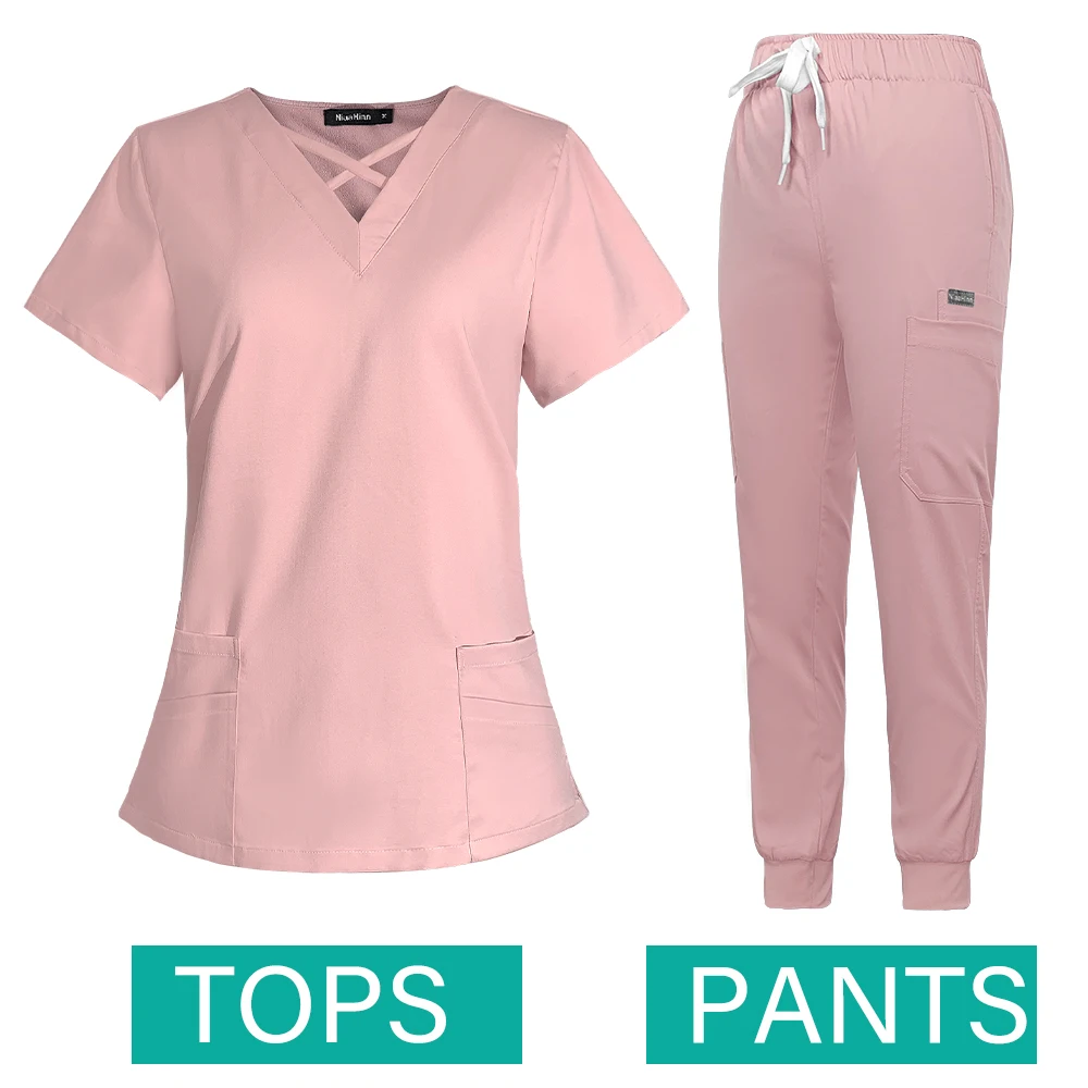 Women Scrubs Sets Nurses Accessories Medical Uniforms Hospital Dental Clinic Beauty Salon Workwear Clothing Surgical Suits