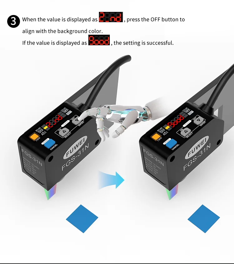 FGS-31N Infrared High-Precision Measurement Color Label Recognition Color Sensor High Accuracy Identifying Photoelectric Sensors – Detail 5