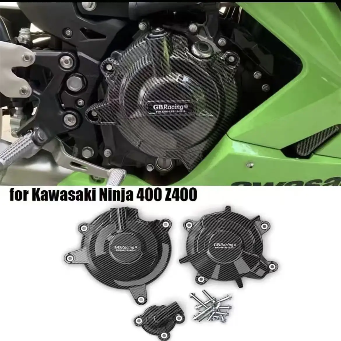 

FOR KAWASAKI Motorcycle Engine Hood GBRacing Protective Cover Accessories Ninja 400 2018-2023 Z400 2019-2023 NINJA 500 2024