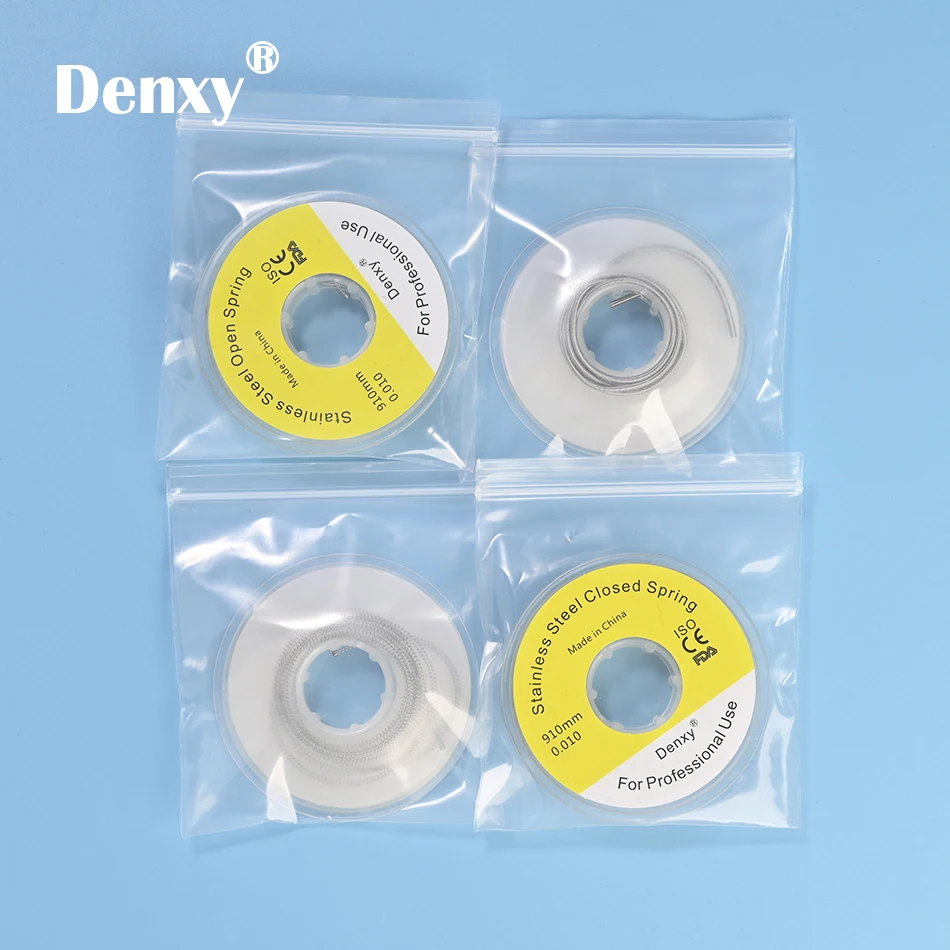 DENXY 2 Stück/Set Kieferorthopädische Schließ-/Öffnungsfeder Dental Edelstahl-Spiralfeder Zahnarztmaterial Zubehör 910mm/Rolle – Detail 5