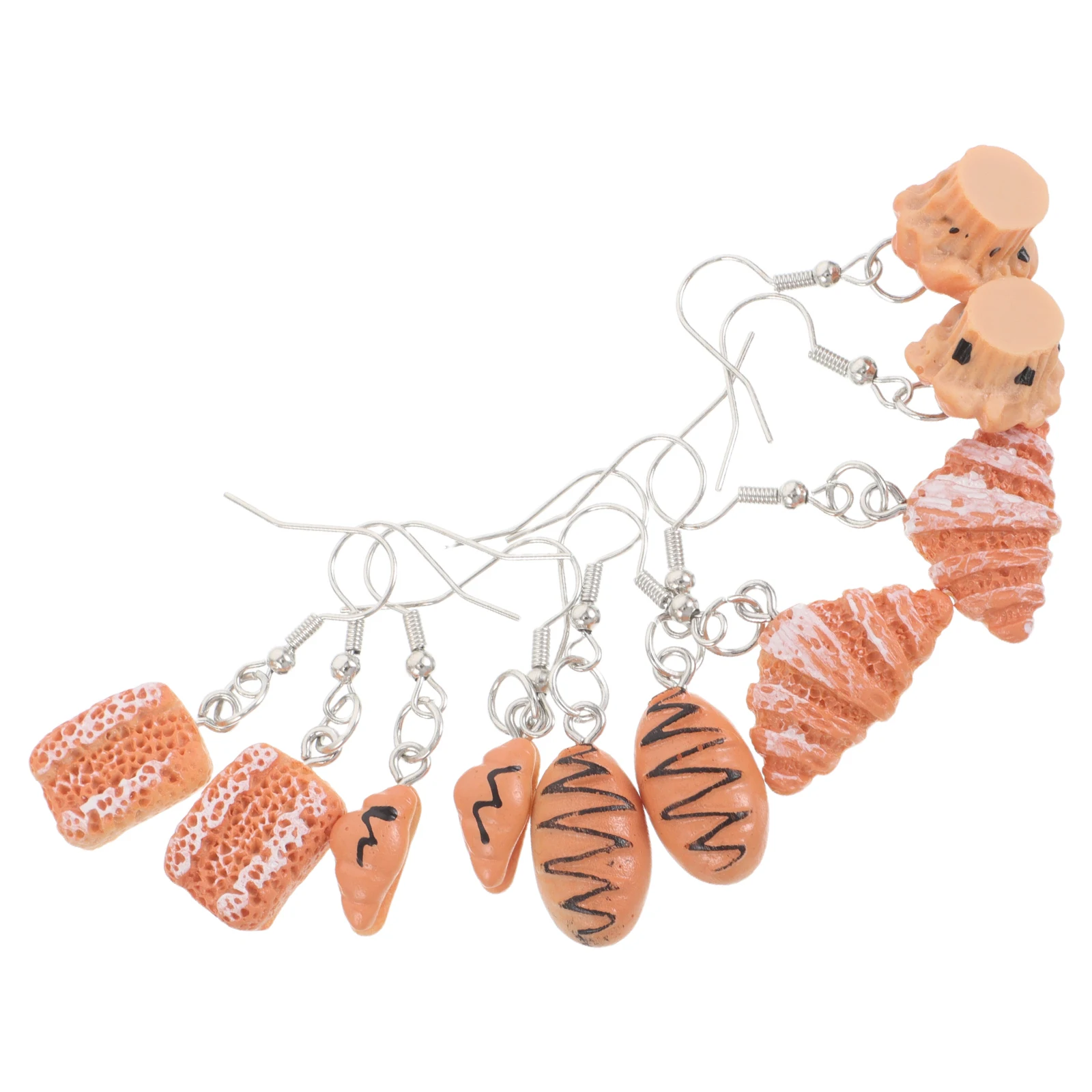 

10pcs Simulated Earrings Realistic Cake Bread Charms Dangle Jewelry Earring Pendants for Women Cute Pendant Accessories