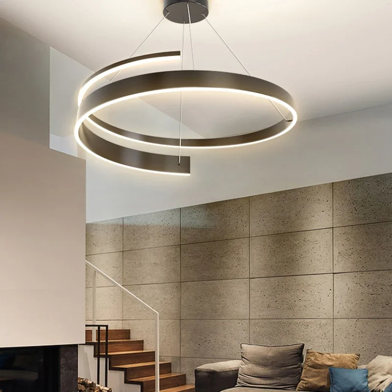 スパイラル円形ペンダントライト,モダンでミニマリストなデザイン,クリエイティブなデザイン,リビングルーム,ベッドルーム,ダイニングルームに最適です。