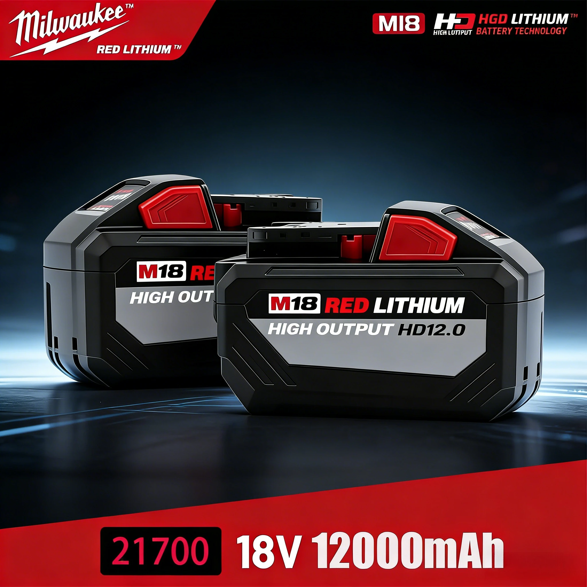 

New Milwaukee 18V 6.0Ah M18 Lithium-Ion Battery, 21700 15-Cell, Compatible with 48-11-1815 / 48-11-1850 Outdoor Power Tools
