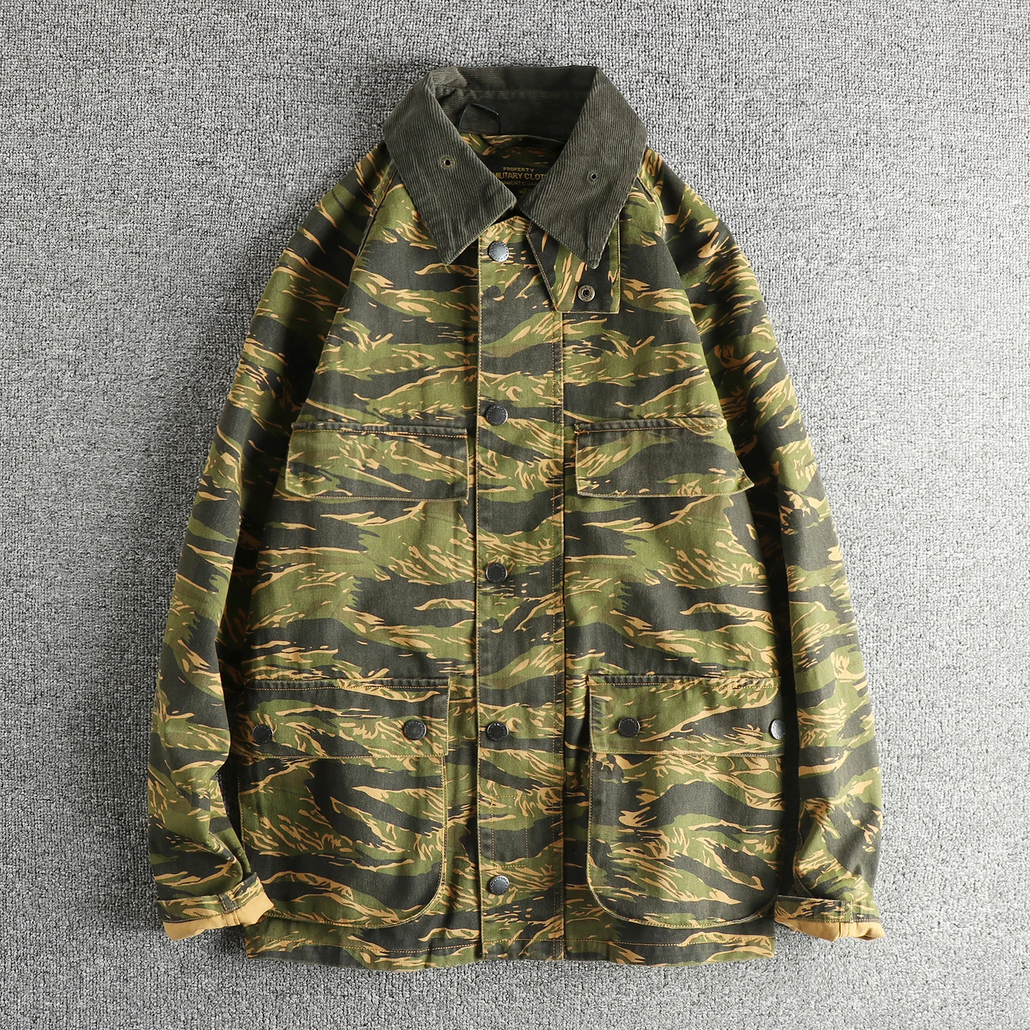 

Amekaji American Casual Retro Vintage Woven Cotton Men's Safari Workwear Jacket American High-Street Slim Fit Trend Coat