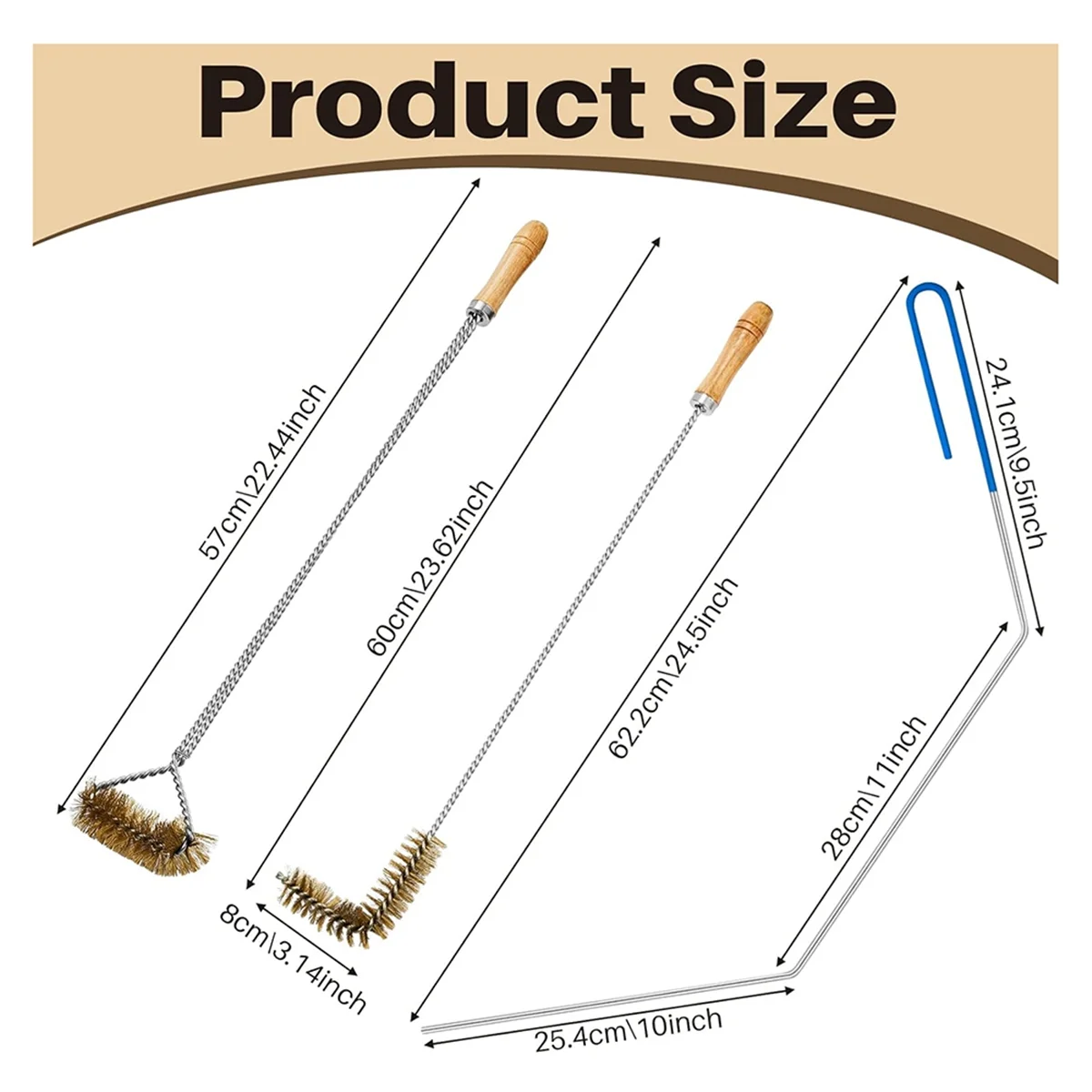 

3 Pcs Fryer Cleaning Tools,Stainless Steel Deep Fryer Cleaning Tools,Basket Fryer Brush,Air Fryer Cleaning Brush Tools