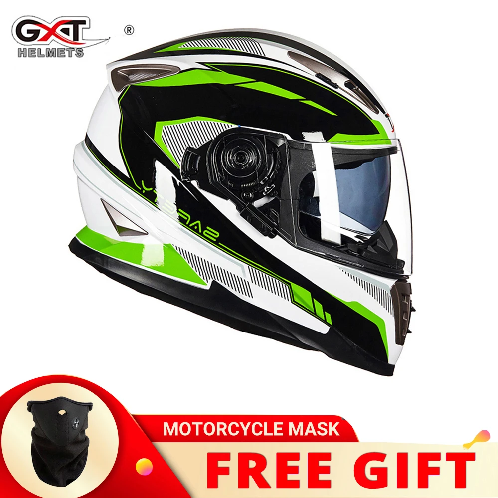 

GXT 999 Double Lens Helmet Full Face Motorcycle Casque Dot Ece Approved Racing Vintage Cascos Para Moto Scorpion Helmet Cascos