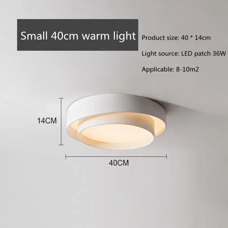 

Nordic Postmodern Simple Ceiling Lamp Atmosphere Restaurant Bedroom Warm Romantic Circular LED Minimalist Lamp