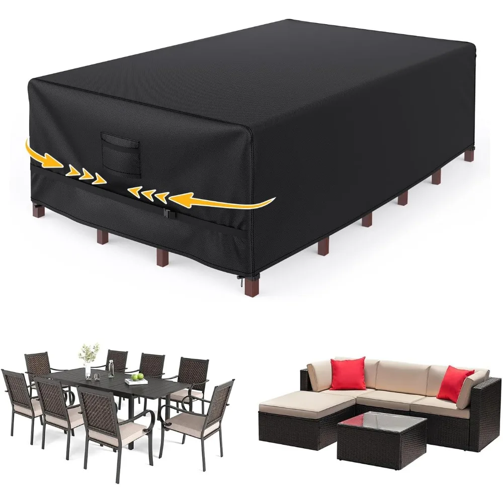 

Patio Furniture Covers, Gorpche Outdoor Furniture Covers Waterproof, Tear-Resistant Patio Table and Chair Set Cover with Upgrade