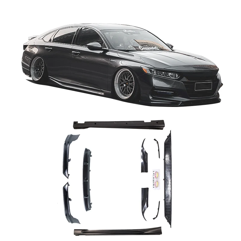

New Wholesale Axinda Accord 10th 2018-2020 CV-650 Upgrade Body Kit Front Bumper Lip Side Skirts Rear Diffuser Self-Adhesive
