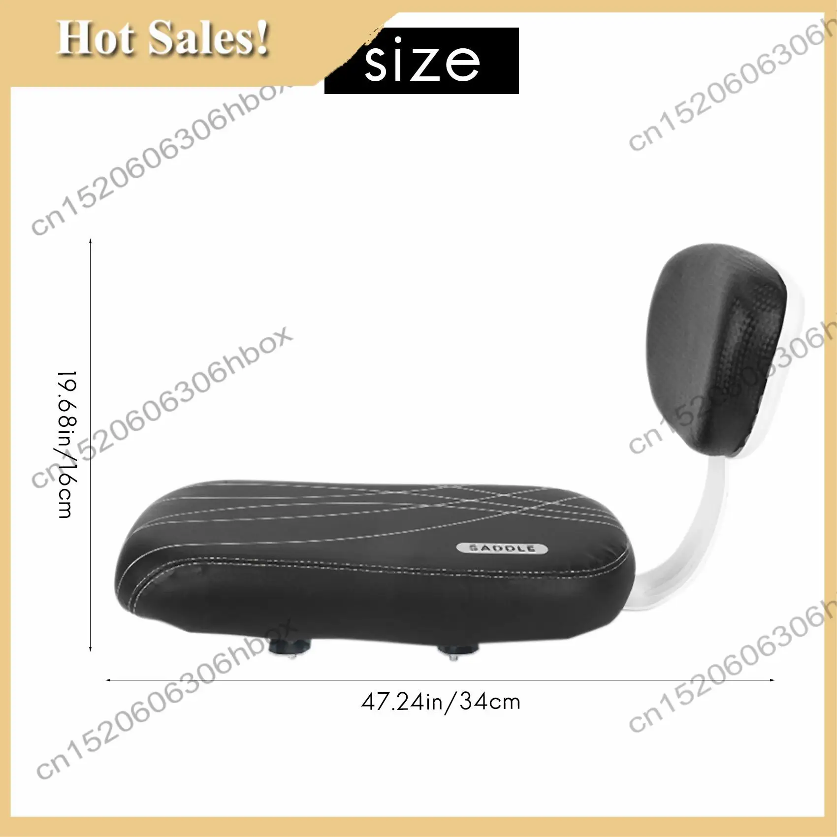-HOPE Bicycle Rear Seat Cushion Armrest Footrest Set, Bike Back Seat Child Safety Cushion Armrest Handrail Rear Feet Pedals