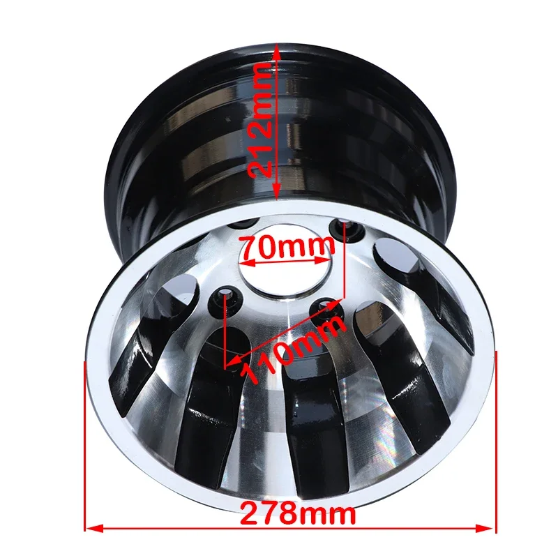 

Front 22X10-10 Inch Rear 23x7-10 10 Aluminum Alloy Wheels Suitable For Kart ATV Off-road Vehicles