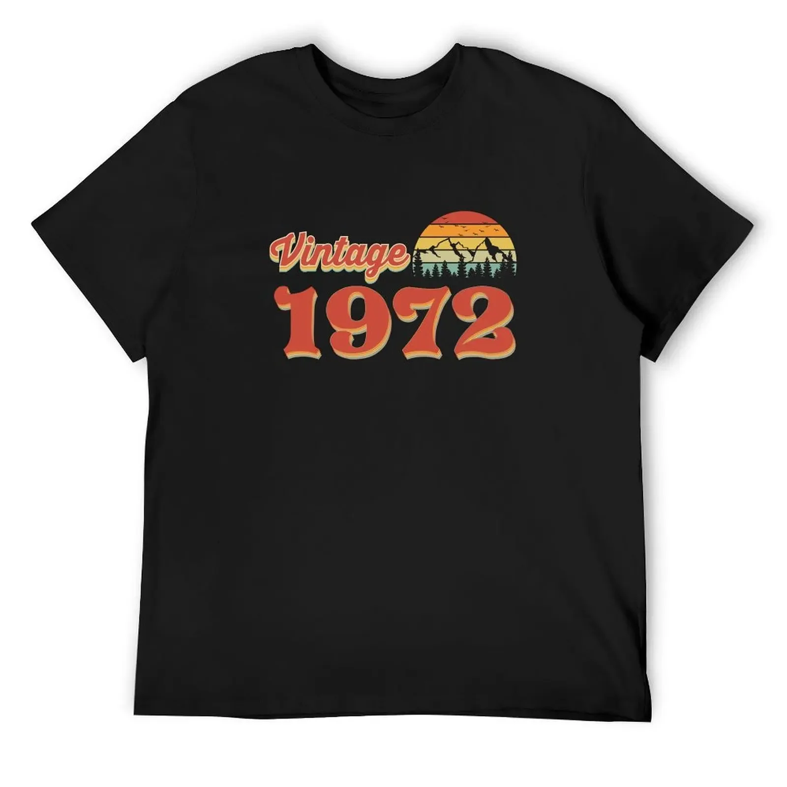 

Vintage 1972 T-Shirt Aesthetic clothing for a boy man t shirt plain mens big and tall t shirts