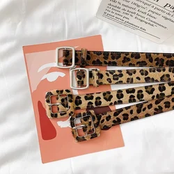 Belt women's decoration Korean version new leopard print fringed needle buckle trendy jeans with cinched waist casual ins style