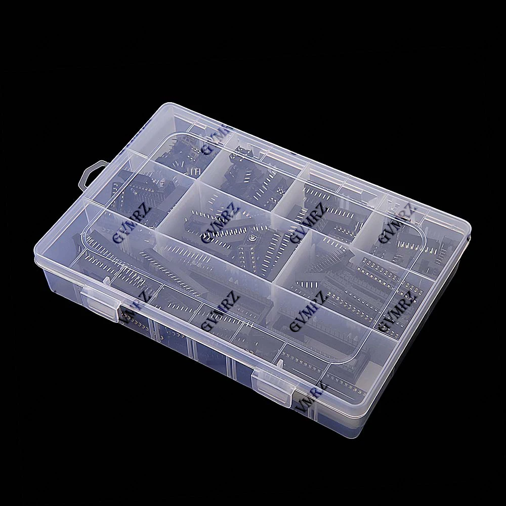 150PCS/lot 16 18 24 with Box DIP IC Sockets Adaptor Solder Type Socket Kit 6 8 14  28 40 Pin DIP-6 DIP-8 DIP-14 IC Connector