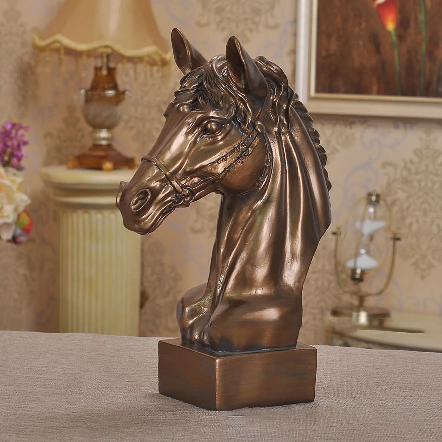 

Украшение в виде головы лошади, скульптуры и статуэтки в европейском стиле, предметы домашнего декора, холодное литье, медные изделия ручной работы