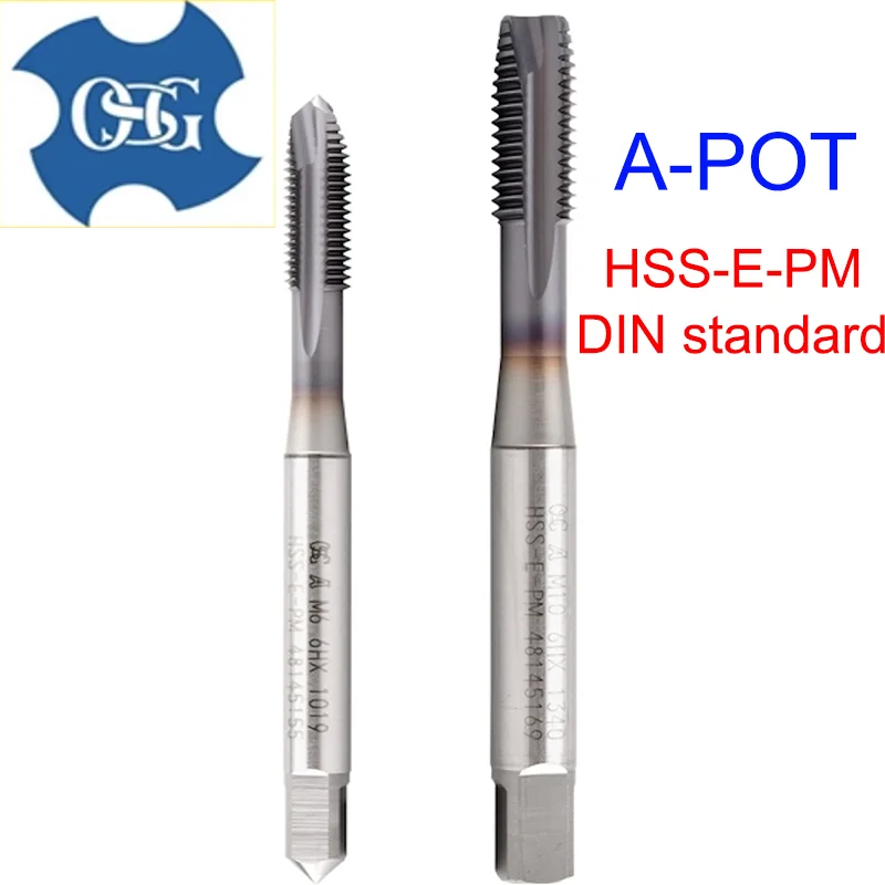 1PCS Japan Original OSG A Series DIN Standard Spiral Fluted Tap Pointed A-SFT A-POT M2M3M4 M5 M6 M8 M10 M12 Machine Thread Taps