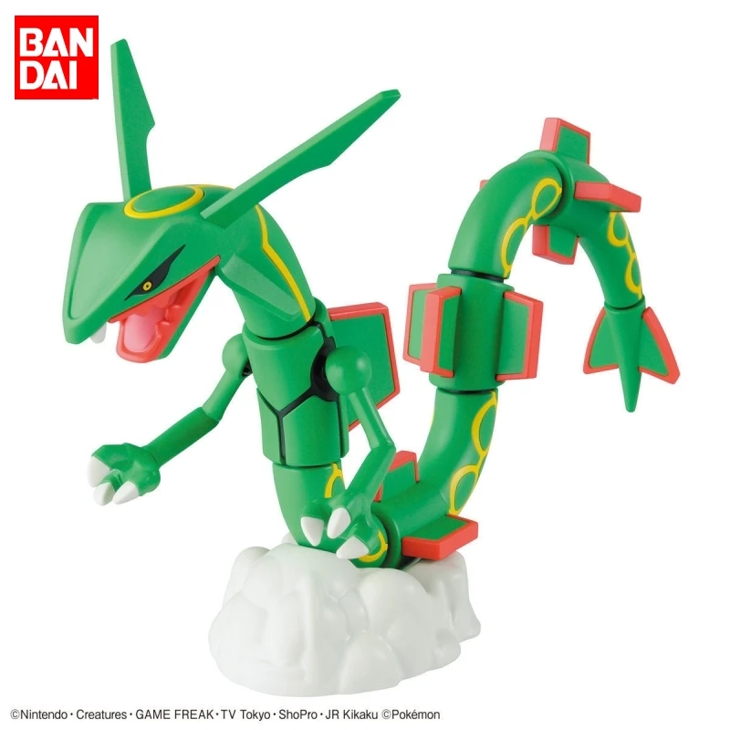 

Bandai Original Pokemon PLAMO COLLECTION NO.46 Rayquaza Anime Action Figure Assembly Model Toys Collectible Gifts For Children