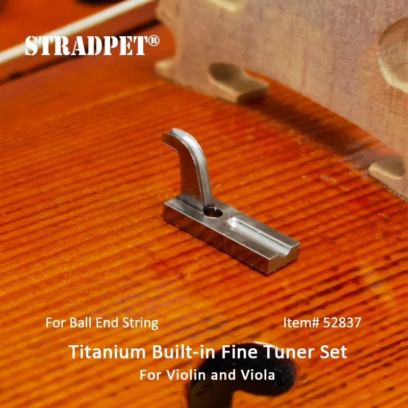 STRADPET violin built-in titanium fine tuner set for BALL-end string, Violin and viola accessories