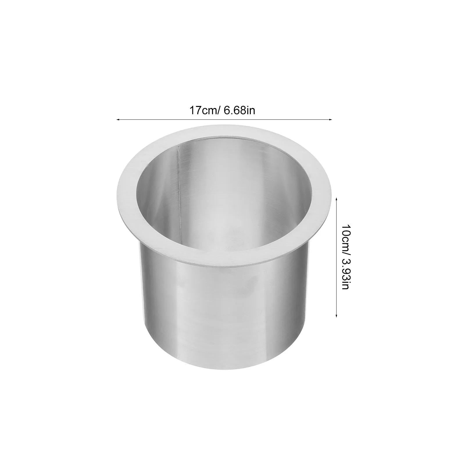 Round Built-in Stainless Steel Trash Chute Small Countertop Garbage Holder Corrosion Resistant Easy Bin