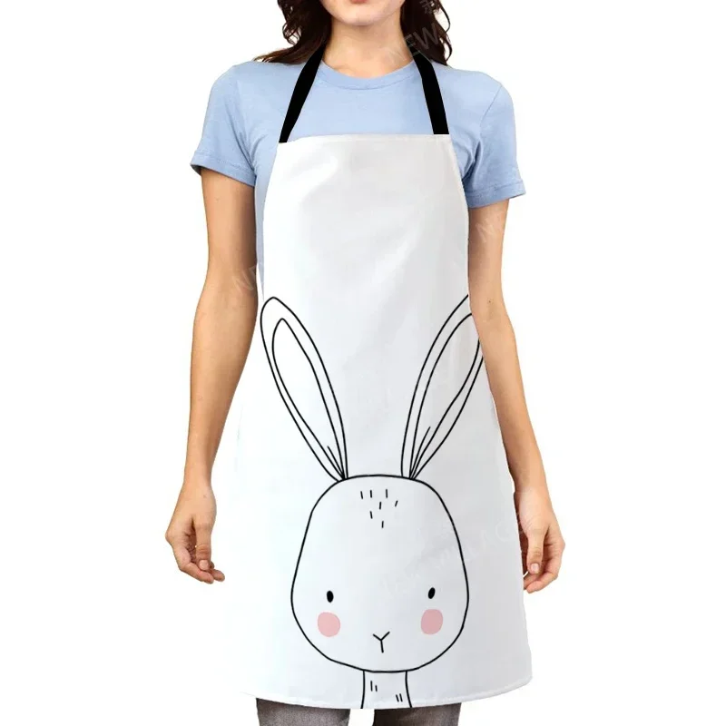 nordic Aesthetic Women kitchen apron kids original Children Waterproof girl princess waiter work apron oil proof boho plant