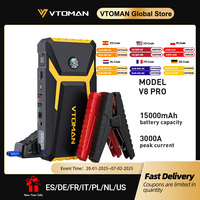 VTOMAN V8 Pro 3000A Car Jump Starter Power Bank 55.5Wh Car Starting Device Fast Charging Car Battery Charger Booster