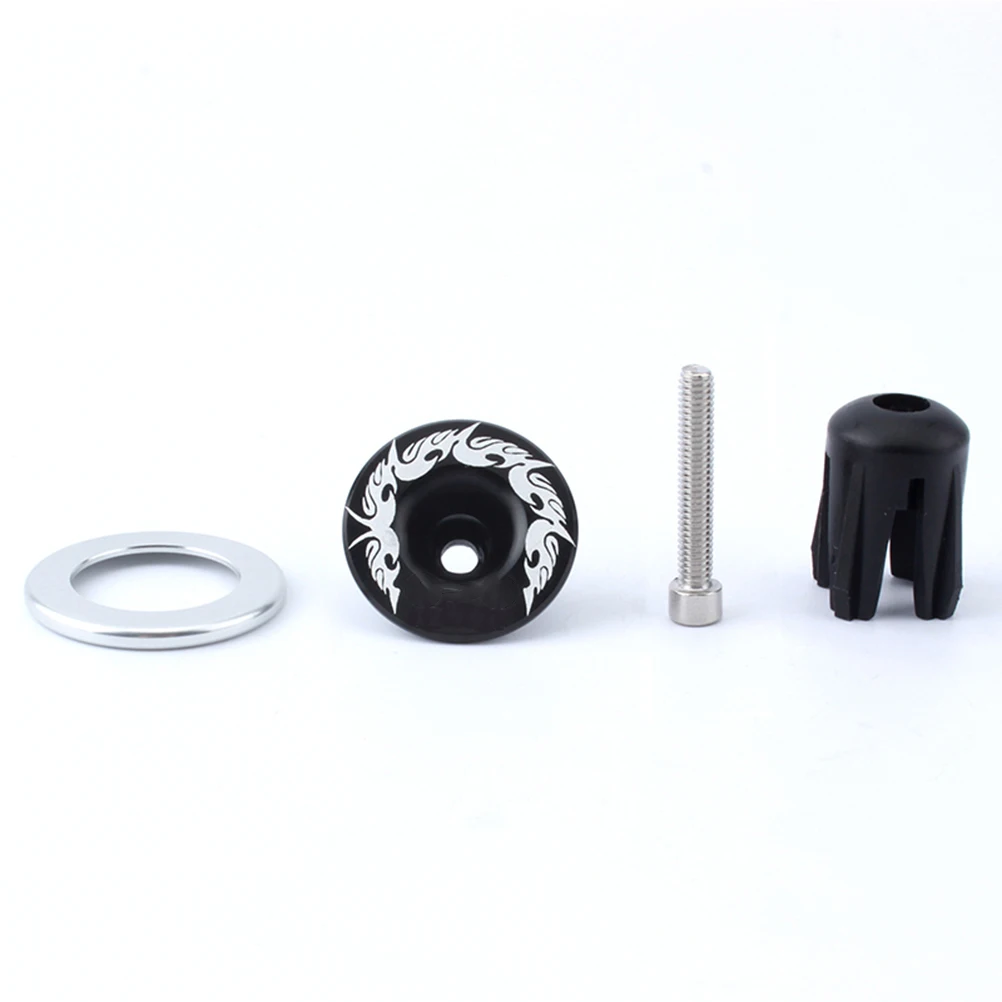 

Aluminum Alloy Bike Handlebar End Caps Bar Plugs Black Caps Silver Ring Easy Install for Most Bikes Including Mountain Road