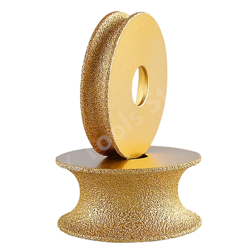 Imagem -04 - Diâmetro 75 mm Semicírculo Brasagem Roda Redonda Borda de Diamante Perfil Rebolo Semi-circular Borda Vidro Cerâmica Moagem 1pc