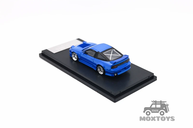 Micro Turbo 1:64 180SX TPYE X blu metallizzato pressofuso modello di auto