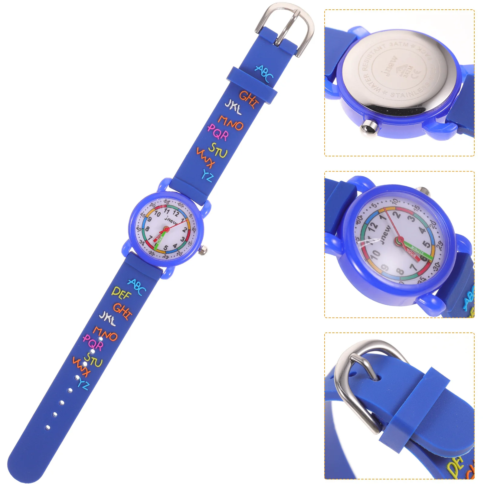 Orologi da cartone animato per bambini Orologio da bambino impermeabile Accessori per l'apprendimento digitale blu per ragazzi e ragazze