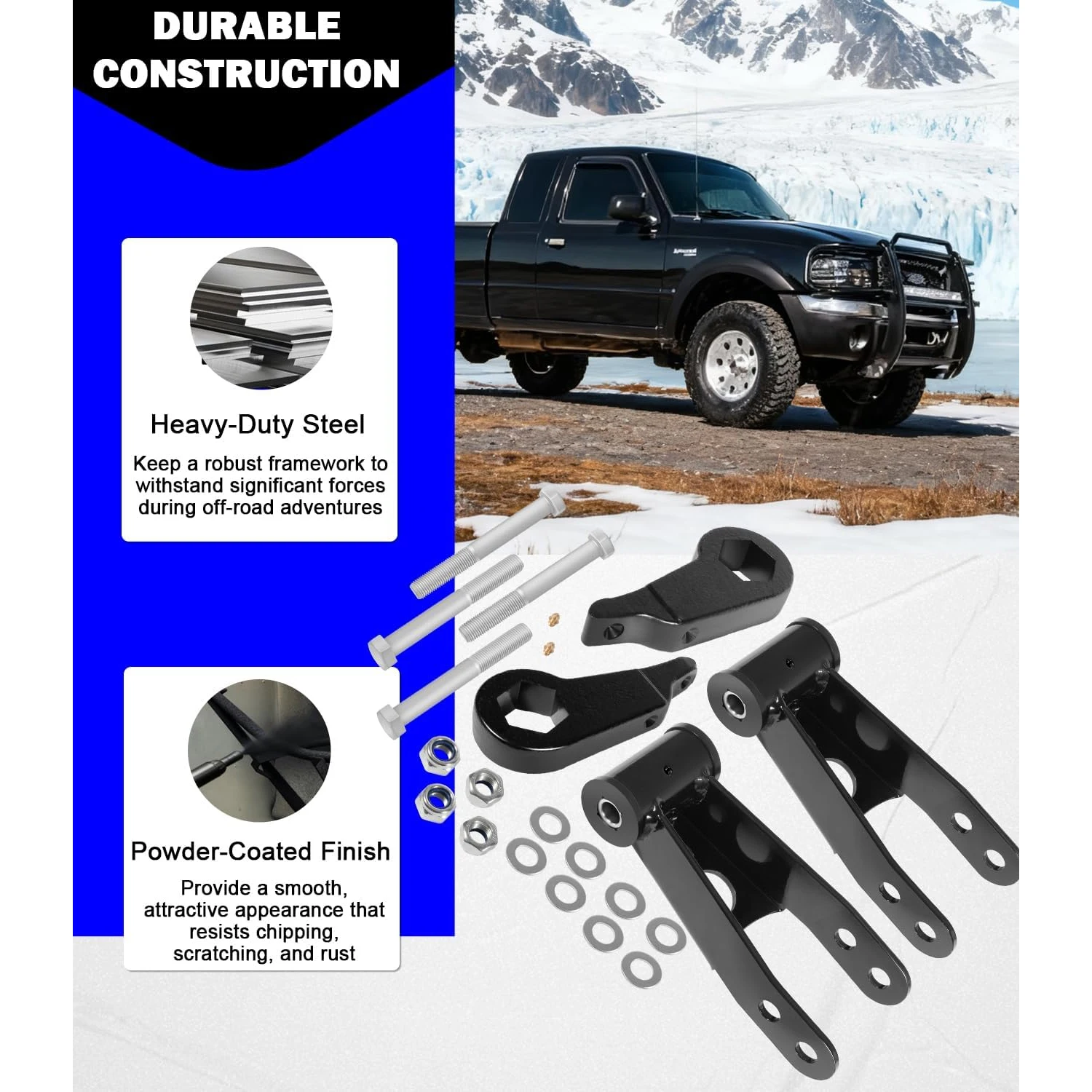 

Комплект для лифтинга подвески 3 дюйма спереди и 2 дюйма сзади для Ford Ranger 4X4 1998-2011 годов и моделей Edge & Sport с приводом 2WD