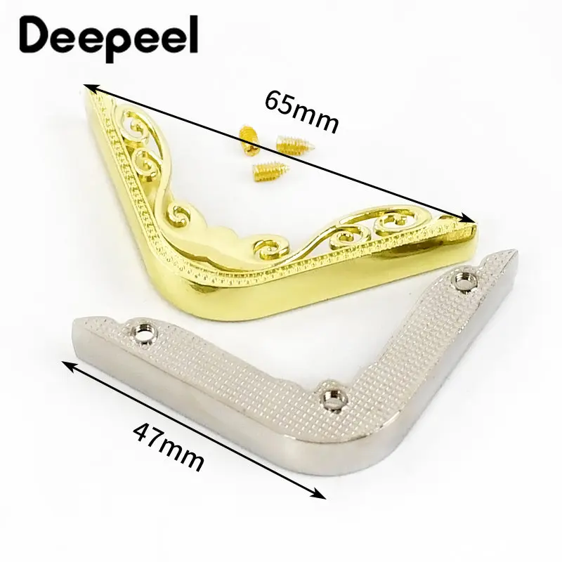 5/10Pcs 47mm Bag Corner Protector Book Cover Buckle Edge Protect Corners Clasp Handbag Strap Tail Clips DIY Hardware Accessories