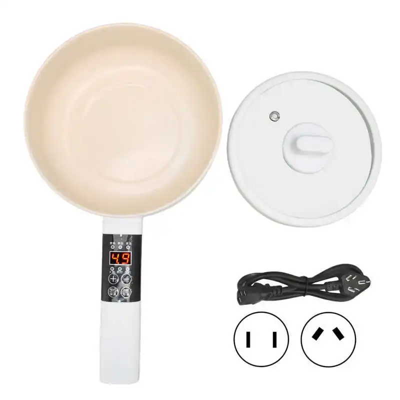 Padella elettrica multifunzionale a strato singolo portatile da 1,8 litri con 5 modalità di cottura per pentole da ufficio per dormitorio