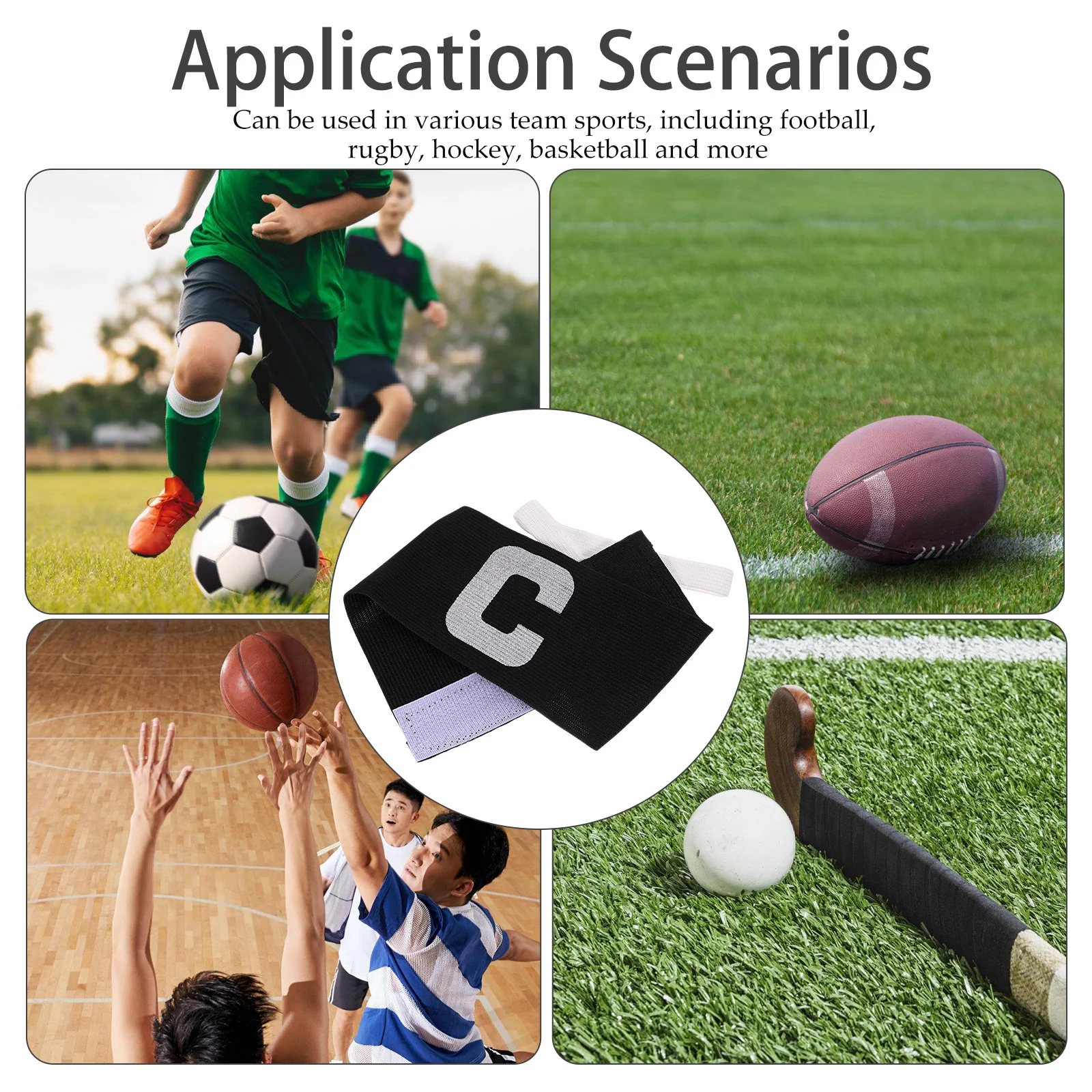 3 個キャプテン腕章プロサッカー耐摩耗性調節可能な黒サッカーアクセサリーチームスポーツキャプテンバンドサッカー用