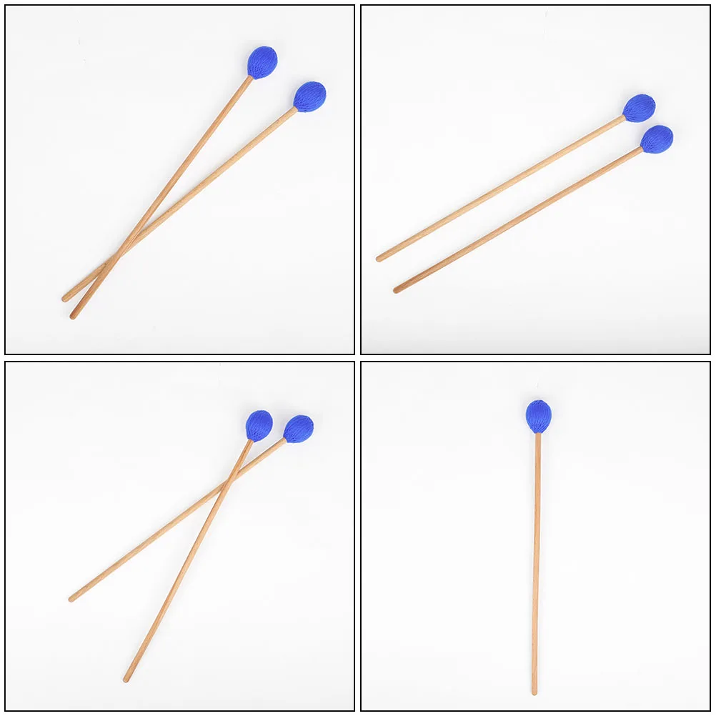 

2 Pcs Marimba Hammer Instrument Accessory Wool Drumstick Fitting Tool Gadget Xylophone Wood Parts