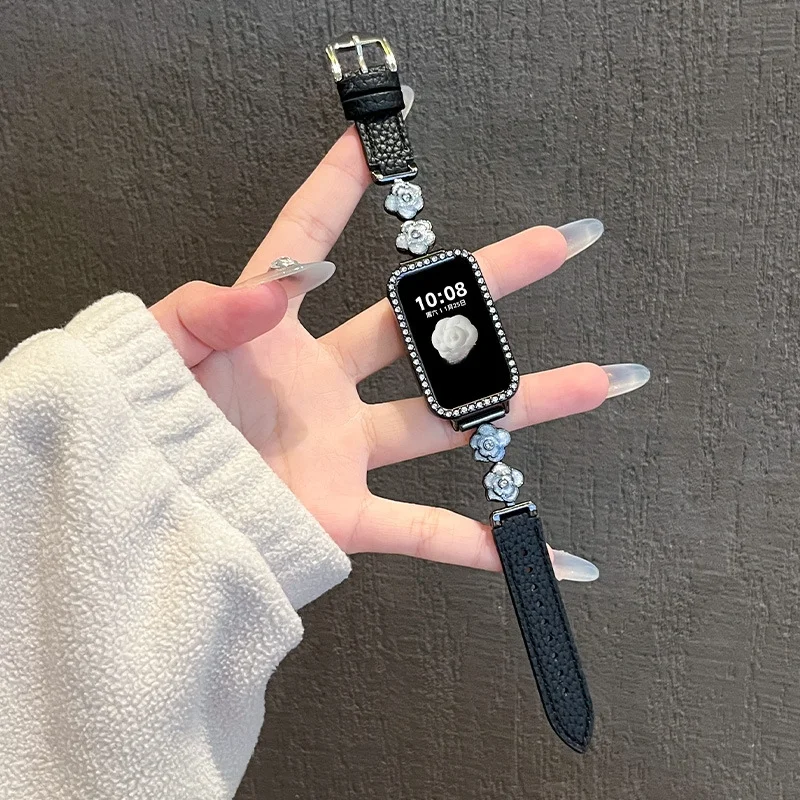 

Кожаный ремешок для Huawei Band 10/9/8 с чехлом, спортивный ремешок для часов Huawei Band 10, женский ремень, браслет Correa, умные часы на запястье