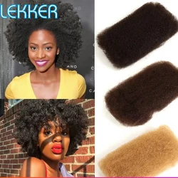 Lekker-Tresses Afro au Crochet Brésiliennes Remy, Cheveux Naturels Crépus et Bouclés, Extensions de Tresses Colorées, Sans Trame, 1 Lot de 50g par Pièce