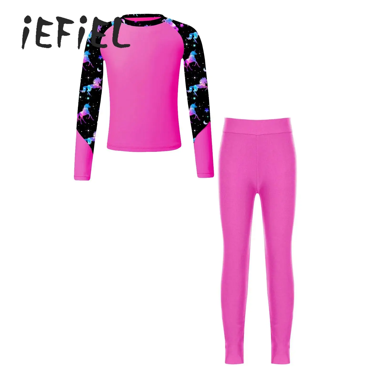 

New Girls Swimwear Two-Piece Swim Suits Sun Protective Long Sleeve Children Swimsuits Printed Bathing Suit Swimming Suits