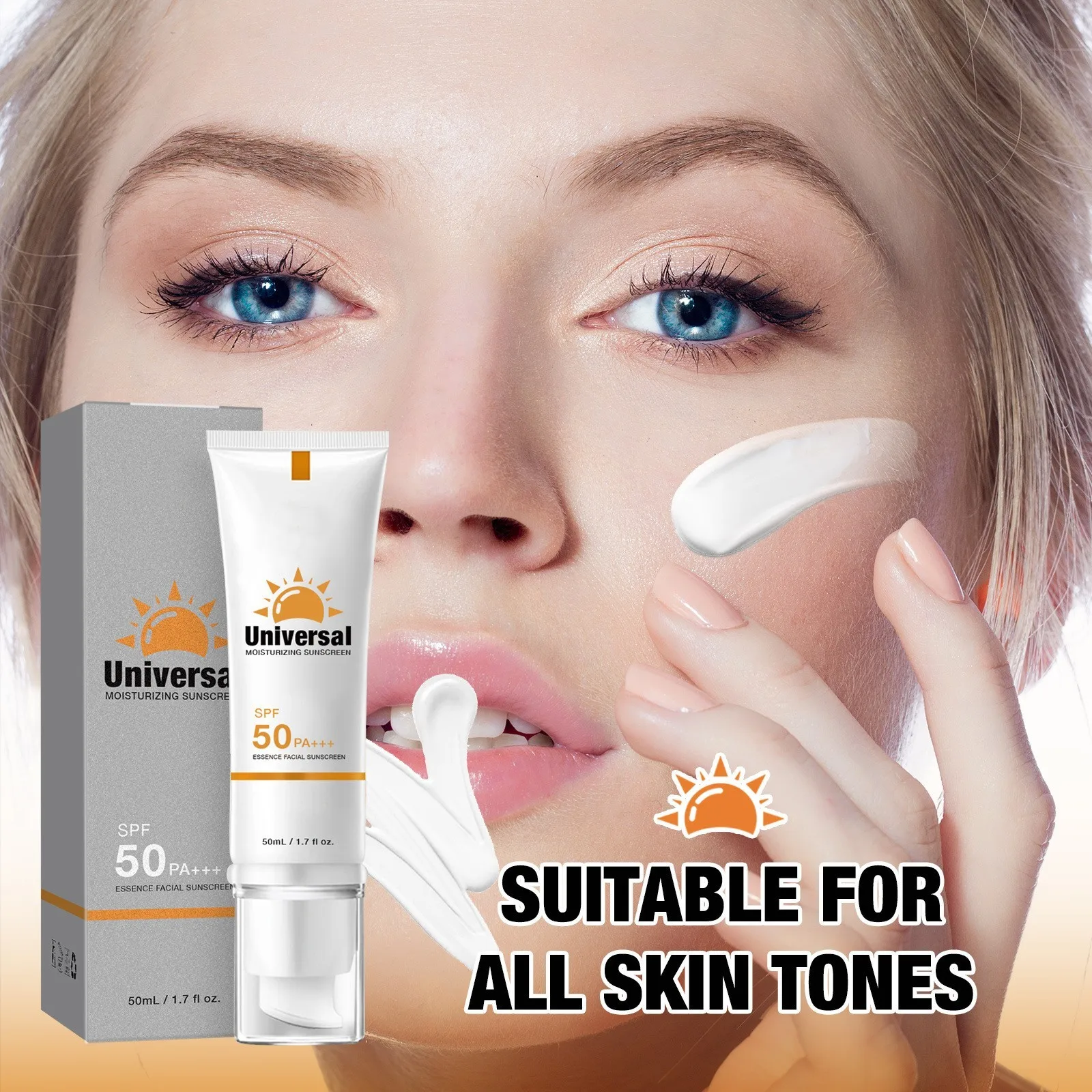 

1pc Multi Functional Sunscreen Conditioning Facial Lotion Oil Control Refreshing Acne Free Sunscreen 50ml Skin Care Gift 2025
