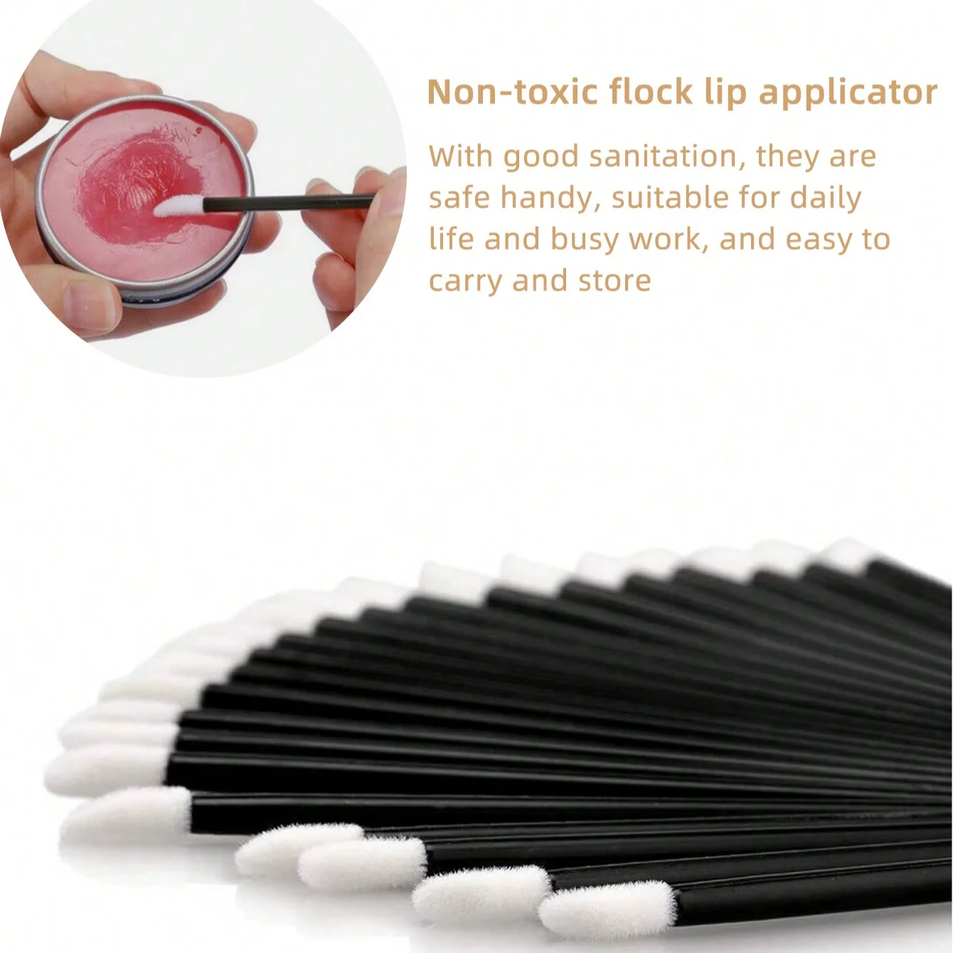 50 قطعة عصي الشفاه القابل للتصرف رمش Microswabs يشكلون فرشاة رمش فرشاة عصي الماسكارا أطقم لملحقات رمش #5