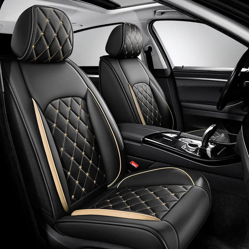 2026 New Crown Pattern Diamond Quilt Car Seat Covers Square Design All Season Cushion for Sedan SUV