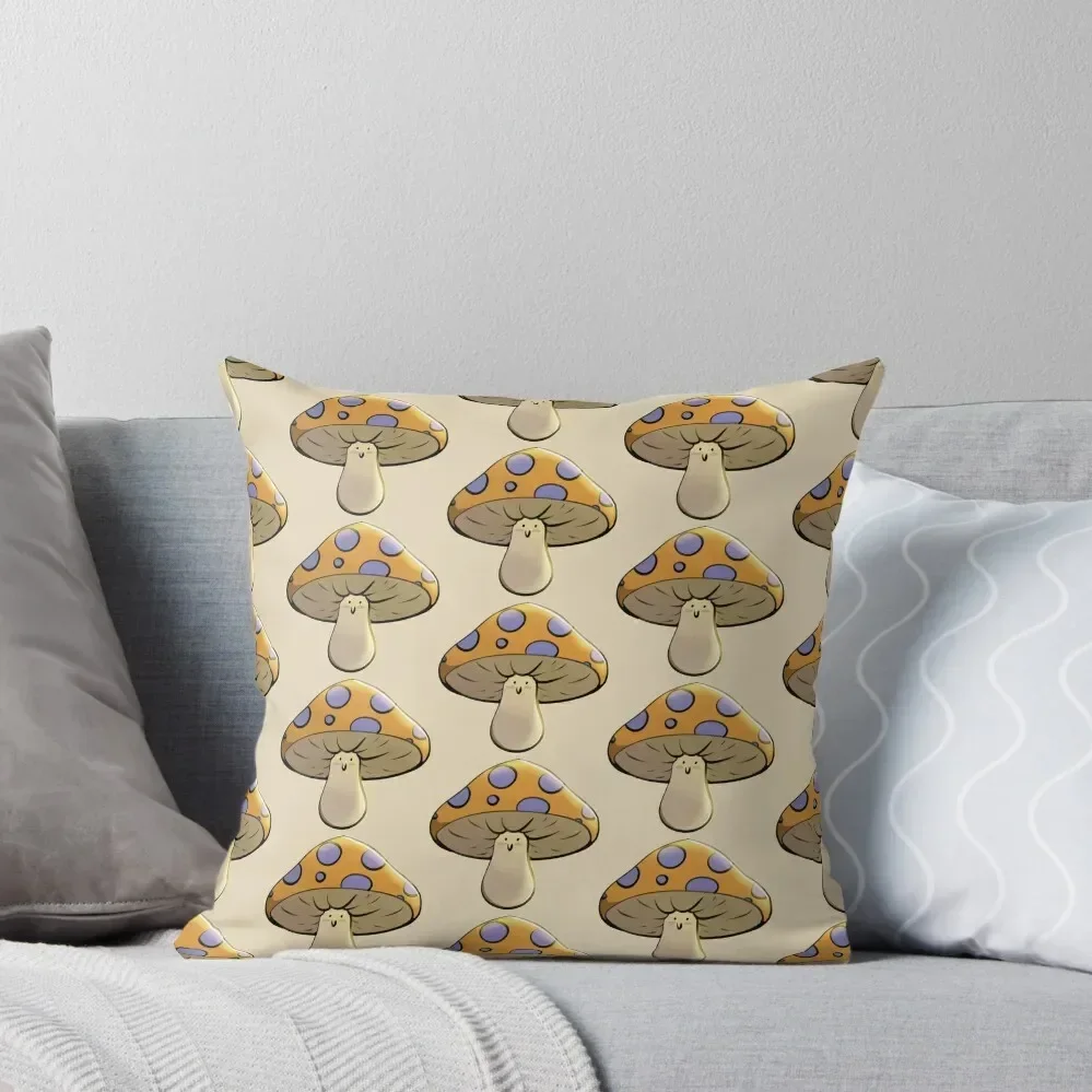 Yellow Happy Mushroom Throw Pillow Christmas Pillow Cases Pillow Case Sofa Covers