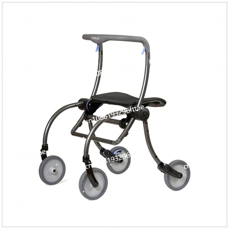 

American elderly trolley can be pushed to sit and assist driving, lightweight folding elderly cane chair, birthday gift walker