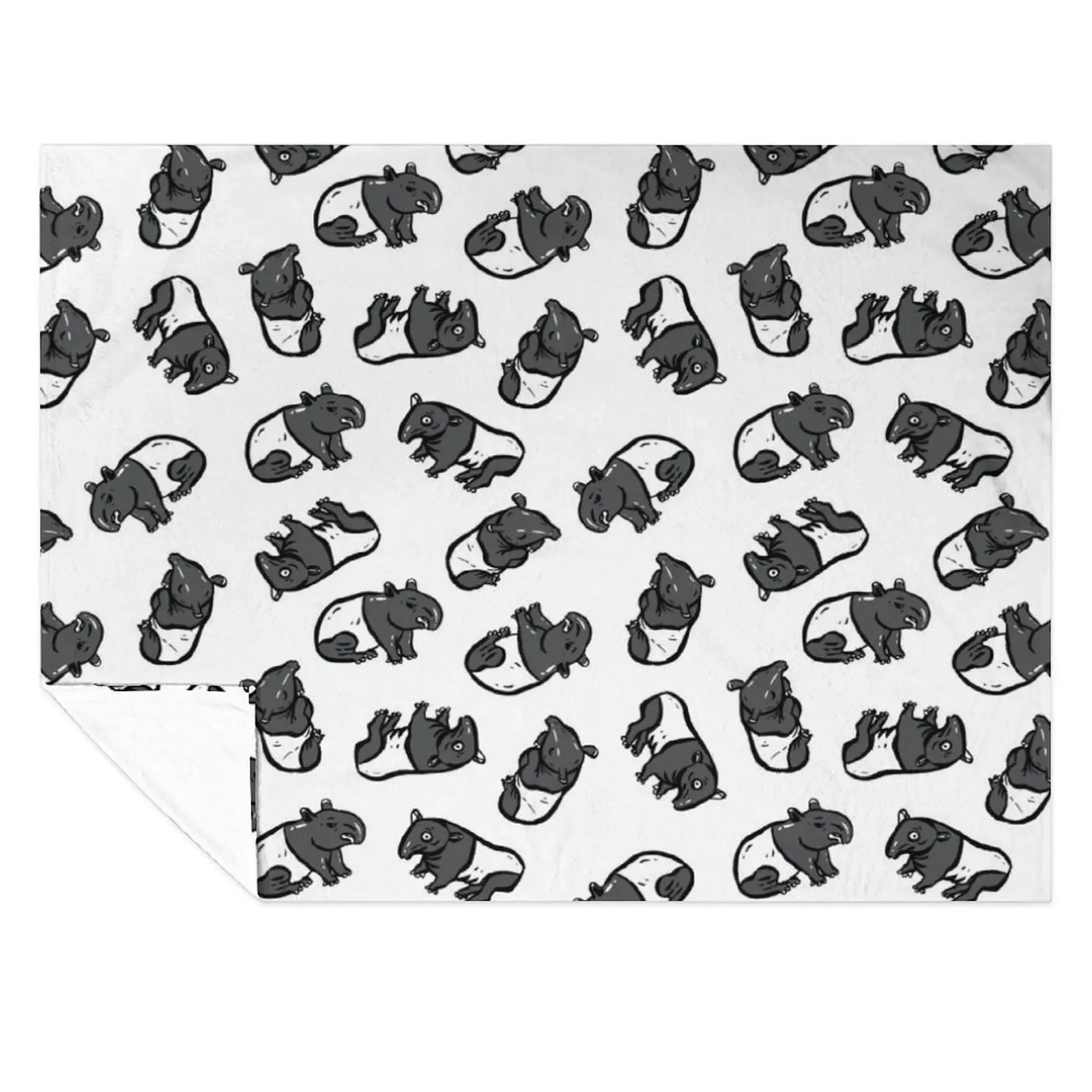 

Malayan tapir Throw Blanket Heavy halloween Softest warm for winter Blankets