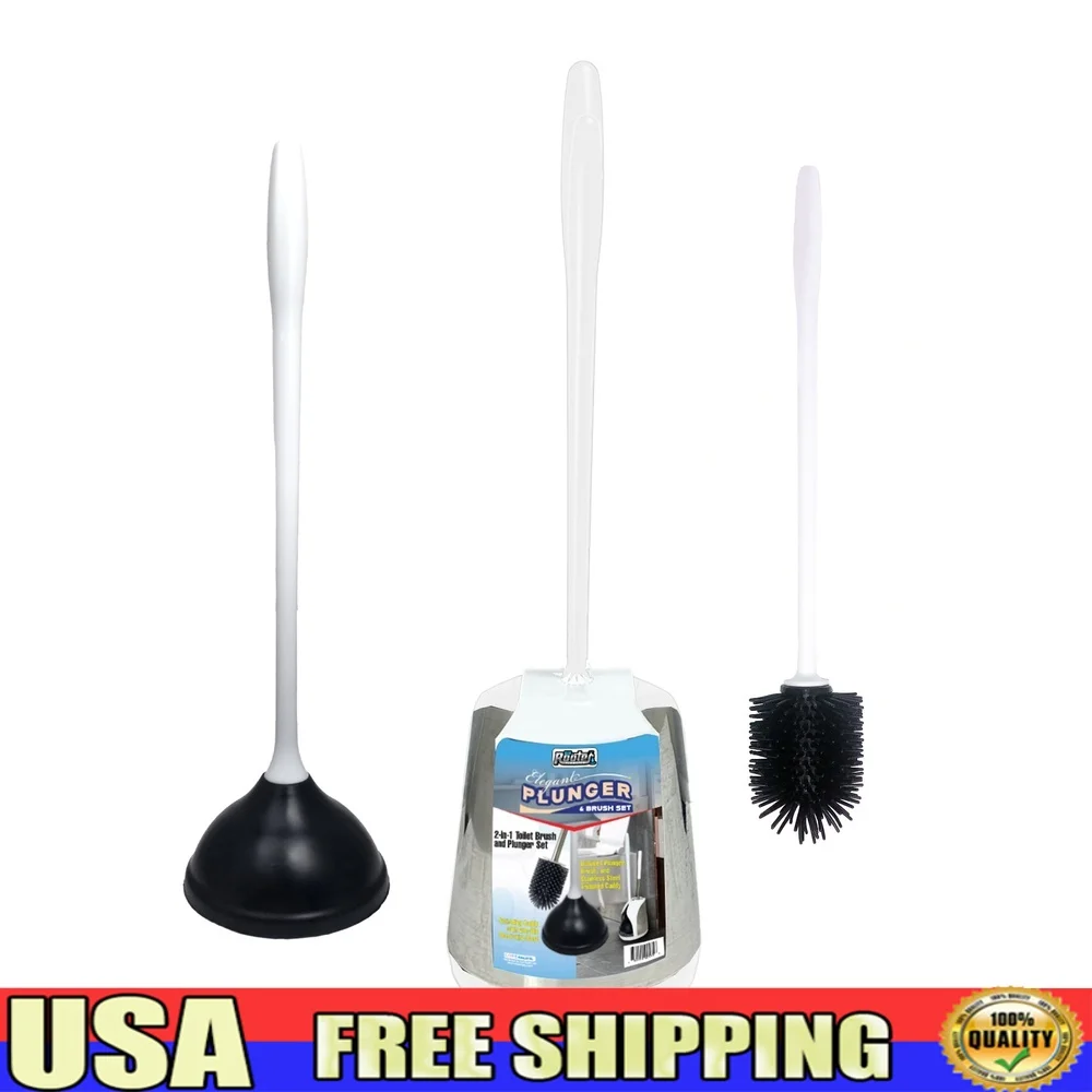 

Элегантный скрытый контейнер для ванны с щеткой и плунжером. Хранение с двумя отделениями. Поворотное основание на 360 градусов. Прочная силиконовая щетина.