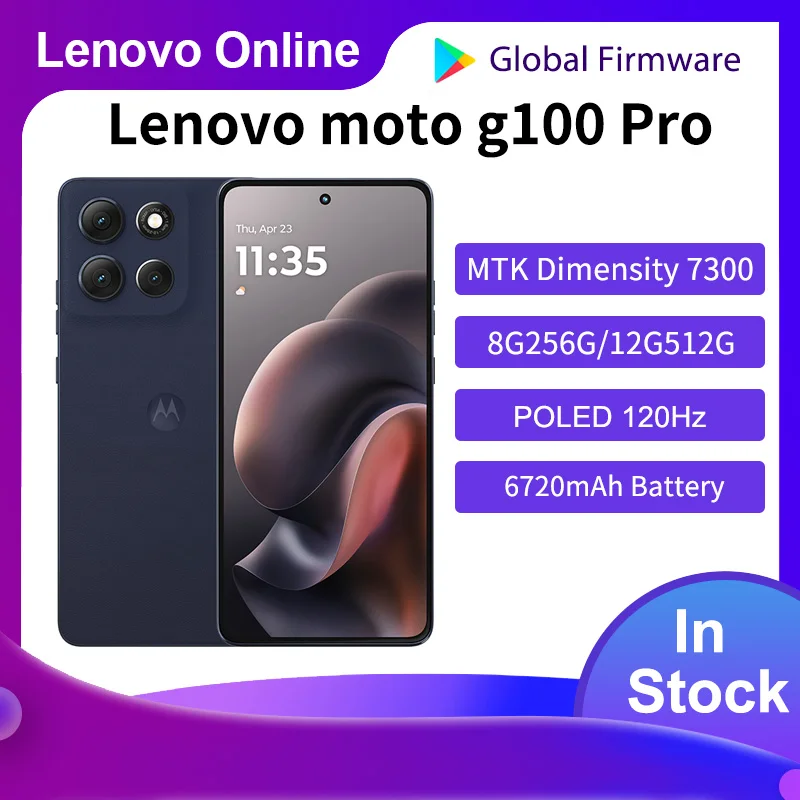 Lenovo MOTOROLA G100 Pro 6.7 120Hz 6720mAh 50MP AI Phone