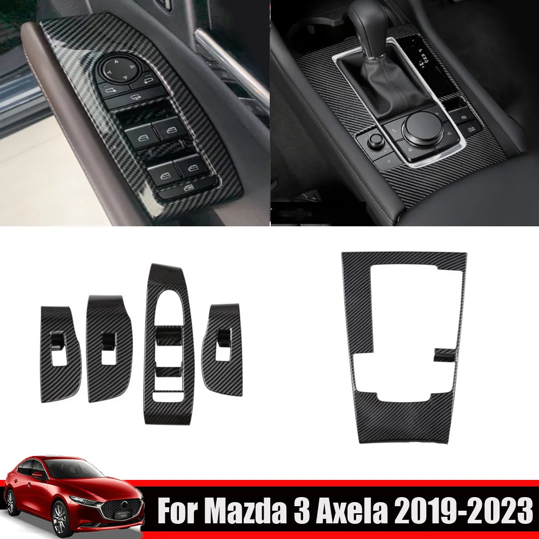

LHD RHD для Mazda 3 BP 2019-2023 ABSwindow, переключатель высоты, панели центральной консоли, панель переключения передач, крышка передней чашки воды, аксессуары