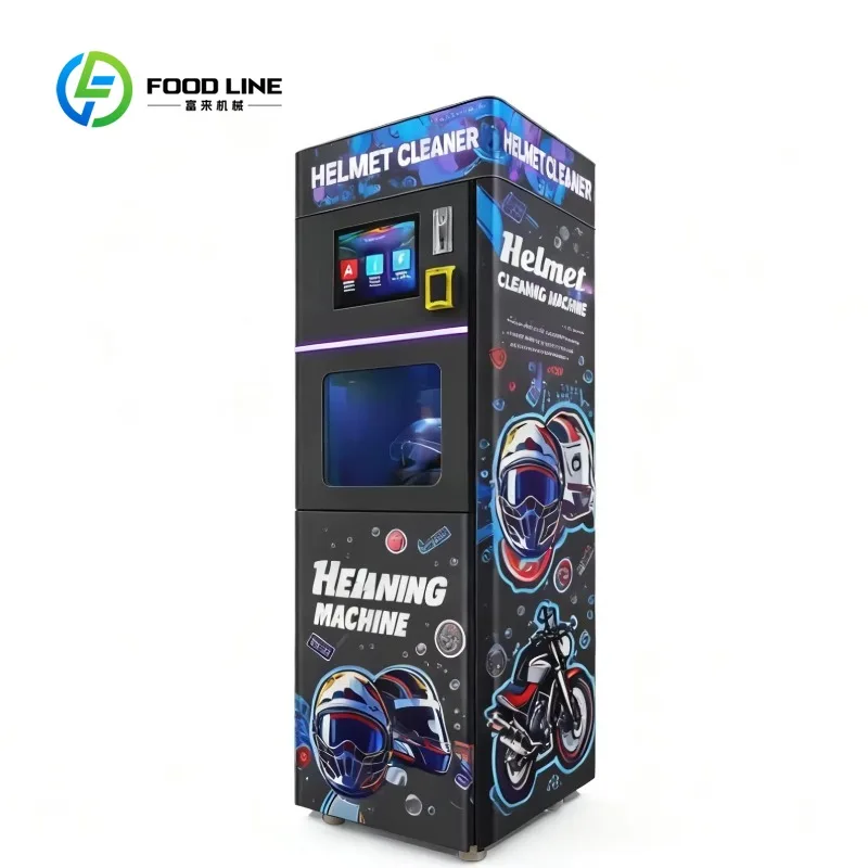 Customized Automatic Helmet Cleaning Vending Machine with Flavour Single Door Vending Machine Manufacturer Commercial Use
