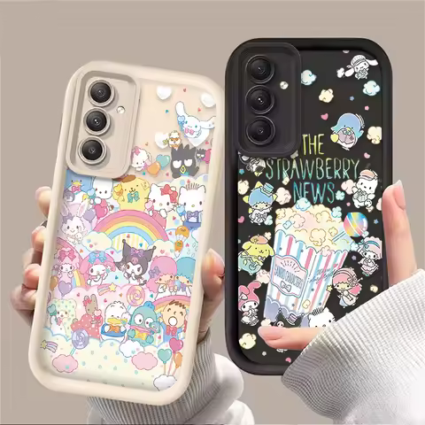 Cute Hello Kitty Cinnamoroll Case For Samsung Galaxy A54 A05S A05 A34 A24 A14 A53 A33 A23 A13 A52 A52S A32 A22 A12 A71 A51 A31