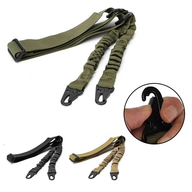 

Tactical 2 Point Sling Shoulder Strap Rifle Sling Shoulder Strap Metal Buckle Quick Release Hook Hunting Accessories Gear AK M4